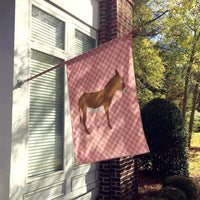 Cotentin Donkey Pink Check Flag Canvas House Size BB7849CHF