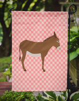 Cotentin Donkey Pink Check Flag Garden Size BB7849GF