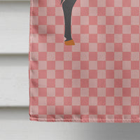 Catalan Donkey Pink Check Flag Canvas House Size BB7855CHF