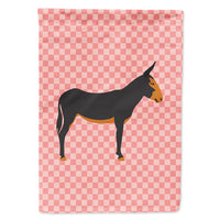 Catalan Donkey Pink Check Flag Canvas House Size BB7855CHF