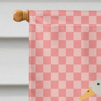 Bali Duck Pink Check Flag Canvas House Size BB7859CHF