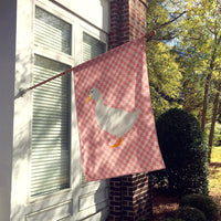 American Pekin Duck Pink Check Flag Canvas House Size BB7860CHF
