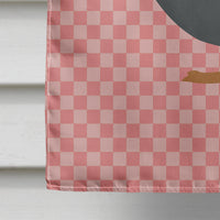 Blue Swedish Duck Pink Check Flag Canvas House Size BB7862CHF