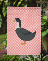 Blue Swedish Duck Pink Check Flag Garden Size