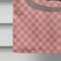 Coypu Nutria River Rat Pink Check Flag Canvas House Size BB7879CHF