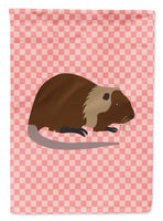 Coypu Nutria River Rat Pink Check Flag Garden Size