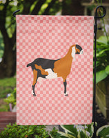 Anglo-nubian Nubian Goat Pink Check Flag Garden Size