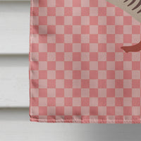 Chinese Goose Pink Check Flag Canvas House Size BB7896CHF