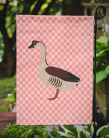 Chinese Goose Pink Check Flag Garden Size