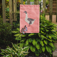 Buff Grey Back Goose Pink Check Flag Garden Size
