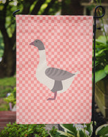 Buff Grey Back Goose Pink Check Flag Garden Size