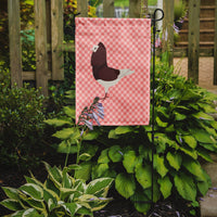 Capuchin Red Pigeon Pink Check Flag Garden Size