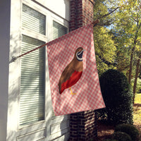 Chinese Painted or King Quail Pink Check Flag Canvas House Size BB7956CHF