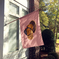 Bronze Turkey Pink Check Flag Canvas House Size BB7986CHF