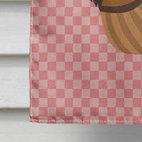 Bronze Turkey Pink Check Flag Canvas House Size BB7986CHF