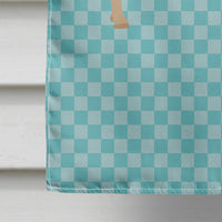 Charolais Cow Blue Check Flag Canvas House Size BB8000CHF