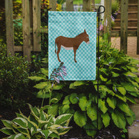Cotentin Donkey Blue Check Flag Garden Size