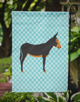 Catalan Donkey Blue Check Flag Garden Size