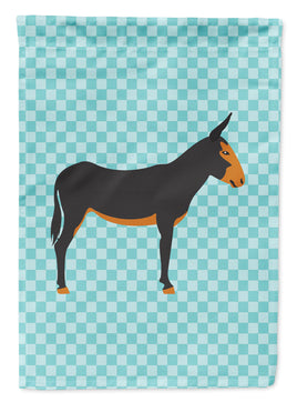 Catalan Donkey Blue Check Flag Garden Size