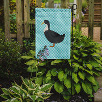 Blue Swedish Duck Blue Check Flag Garden Size