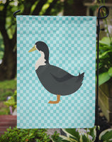 Blue Swedish Duck Blue Check Flag Garden Size