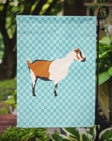 Alpine Goat Blue Check Flag Garden Size