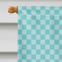 Boer Goat Blue Check Flag Canvas House Size BB8060CHF