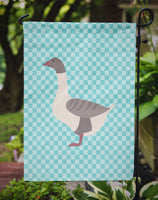 Buff Grey Back Goose Blue Check Flag Garden Size