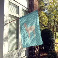 Alpaca Blue Check Flag Canvas House Size BB8093CHF