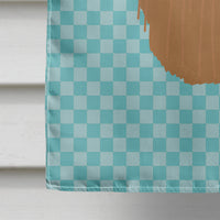 Alpaca Suri Blue Check Flag Canvas House Size BB8094CHF