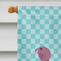 Bourbon Red Turkey Hen Blue Check Flag Canvas House Size BB8156CHF