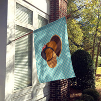 Bronze Turkey Blue Check Flag Canvas House Size BB8160CHF