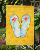 Flip Flops Yellow Polkadot Flag Garden Size BB8182GF