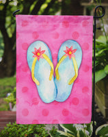 Flip Flops Pink Polkadot Flag Garden Size BB8184GF