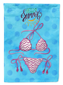 Bikini Swimsuit Blue Polkadot Flag Garden Size BB8201GF