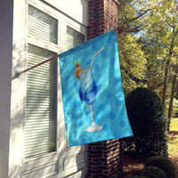 Summer Cocktail Blue Polkadot Flag Canvas House Size BB8231CHF