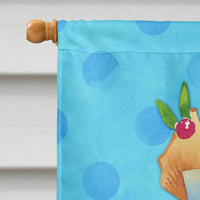 Summer Cocktail Blue Polkadot Flag Canvas House Size BB8231CHF