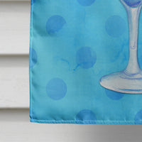 Summer Cocktail Blue Polkadot Flag Canvas House Size BB8231CHF