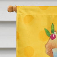Summer Cocktail Yellow Polkadot Flag Canvas House Size BB8232CHF