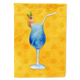 Summer Cocktail Yellow Polkadot Flag Canvas House Size BB8232CHF