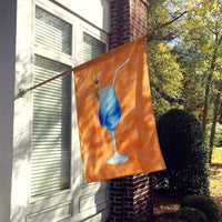 Summer Cocktail Orange Polkadot Flag Canvas House Size BB8233CHF
