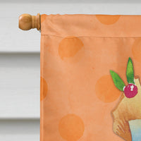 Summer Cocktail Orange Polkadot Flag Canvas House Size BB8233CHF