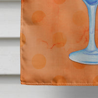 Summer Cocktail Orange Polkadot Flag Canvas House Size BB8233CHF