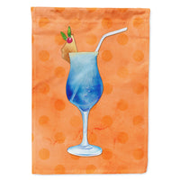 Summer Cocktail Orange Polkadot Flag Canvas House Size BB8233CHF