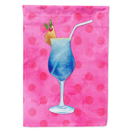 Summer Cocktail Pink Polkadot Flag Canvas House Size BB8234CHF