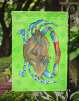 Blue Crab Green Polkadot Flag Garden Size BB8245GF