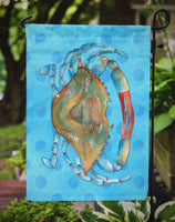 Blue Crab Blue Polkadot Flag Garden Size BB8246GF