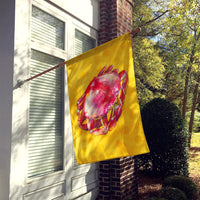 Crab Yellow Polkadot Flag Canvas House Size BB8267CHF