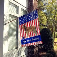 Catalan Sheepdog American Flag Canvas House Size BB8376CHF