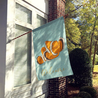 Clown Fish Welcome Flag Canvas House Size BB8580CHF